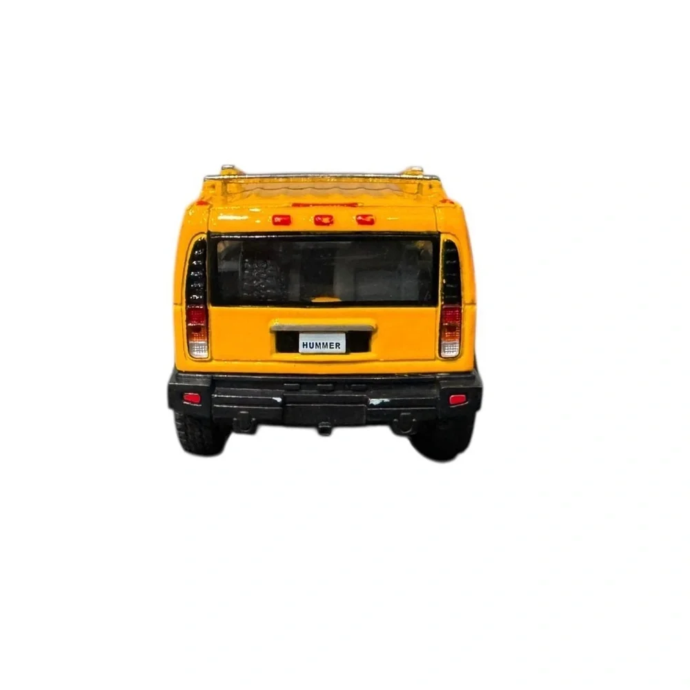 Two Diecast Pull Back & Rsce Vehicles: Kinsmart Hummer & School Bus